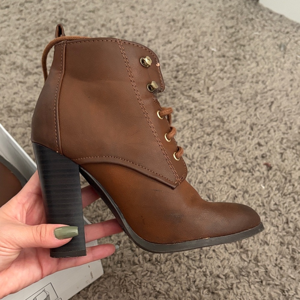 Brown Leather Ankle Boots